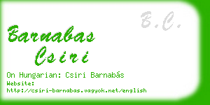 barnabas csiri business card